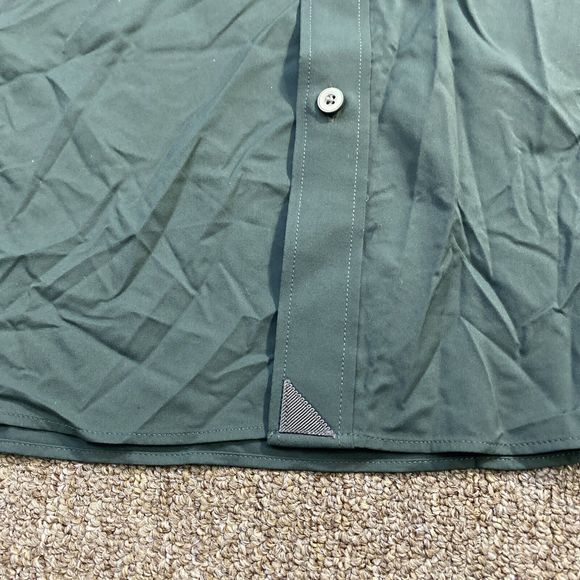 Untuckit Shirt Men's Green 2XL XXL Performance Gironde Button - Picture 6 of 9